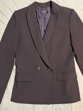 J. Crew Double Button Black Blazer, Size 0